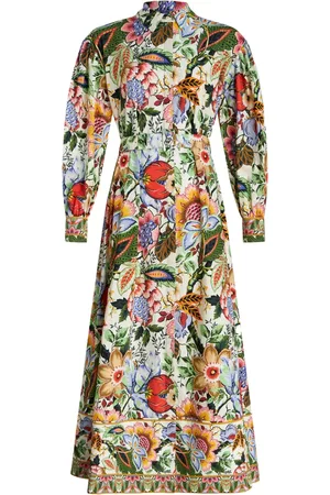 Etro Floral-print maxi cotton shirtdress