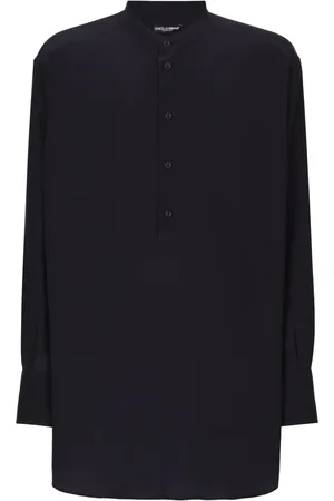 Dolce & Gabbana Band-collar silk shirt
