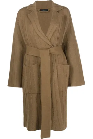 Joseph Striped fine-knit coat