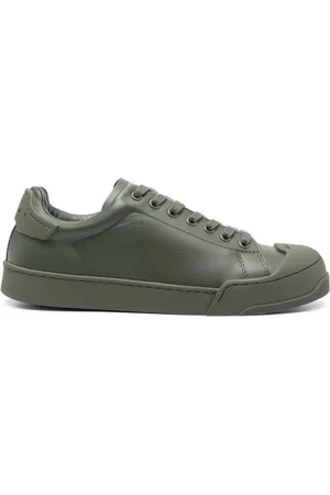 Marni Logo-debossed leather sneakers
