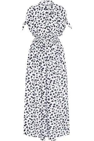 ROSETTA GETTY Polka-dot twist maxi dress