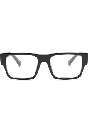 Prada Logo-print rectangle-frame glasses