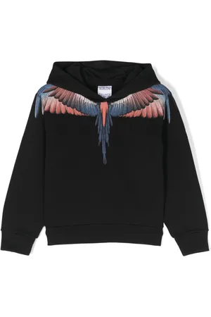 MARCELO BURLON Wings-print organic-cotton hoodie