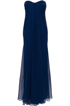 Alexander McQueen Sweetheart-neck silk gown