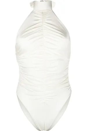 Noire Swimwear Ruched halterneck swimsuit