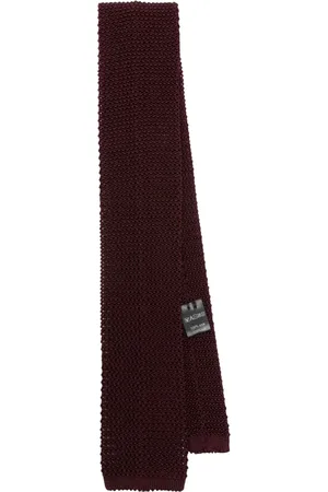Fursac Square-tip knitted silk tie