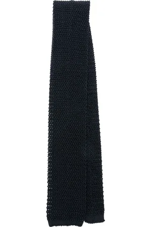 Fursac Square-tip knitted silk tie