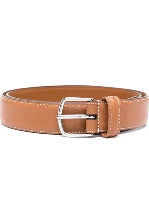 Fursac Contrast-stitching leather belt