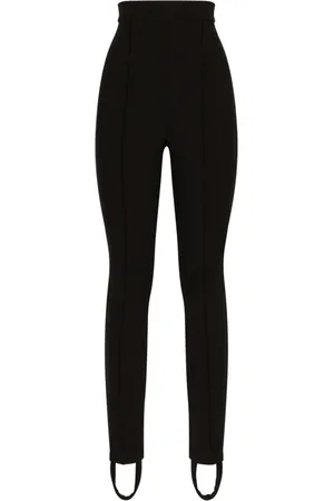 Jacquard tulle leggings with branded elastic in Black for