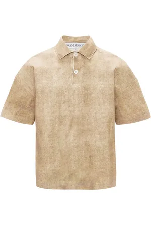 J.W.Anderson Jute-print leather polo shirt