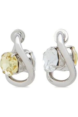 Marni Twisted crystal-embellished hoop earrings