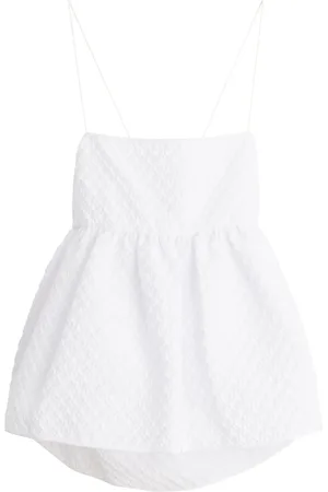 Cecilie Bahnsen Selena matelassé cotton blend top
