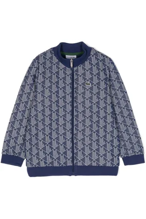 Lacoste Logo-embroidered zip-up jacket