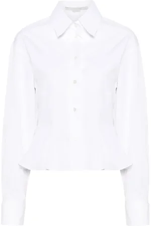 Stella McCartney Peplum-waist cotton shirt