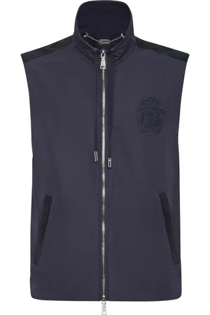BILLIONAIRE Logo-embroidered zip-up gilet