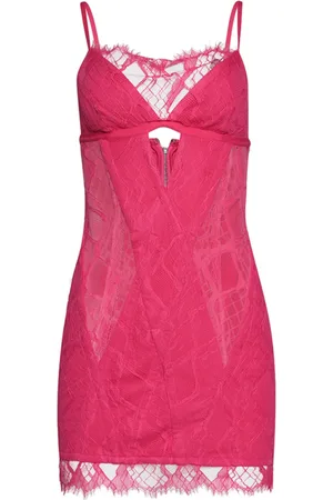 DION LEE Lace-overlay cut-out minidress