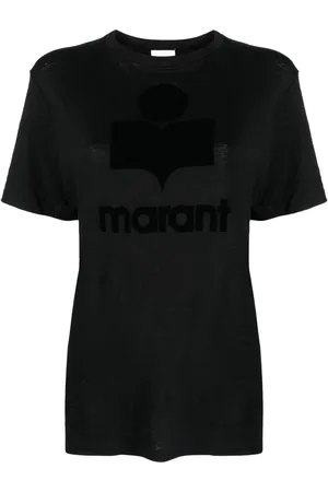 Isabel Marant Zewel flocked linen T-shirt