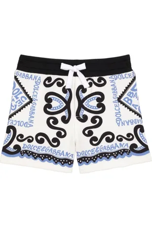 Majolica-Print Cotton Shorts