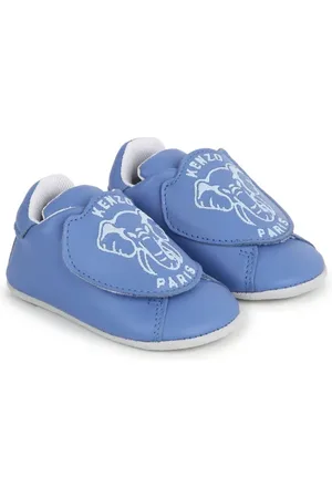 Kenzo Logo-print leather slippers