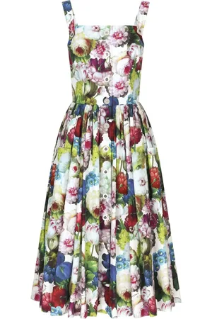 Dolce & Gabbana Floral-print cotton midi dress