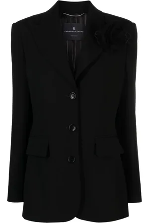 ERMANNO SCERVINO Floral-appliqu?? single-breasted blazer