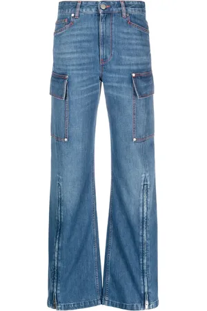 Stella McCartney Ankle-zips wide-leg jeans