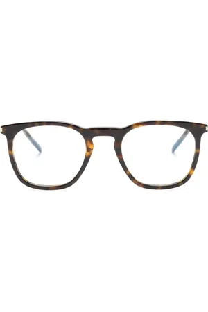 Saint Laurent Tortoiseshell-effect square-frame glasses