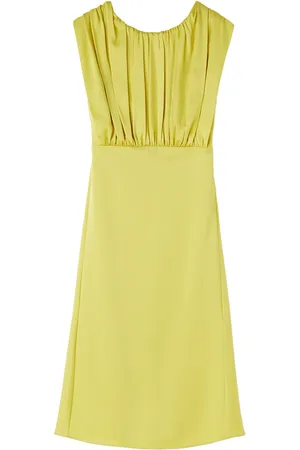 Jil Sander Gathered sleeveless midi dress
