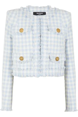 Balmain Gingham tweed jacket