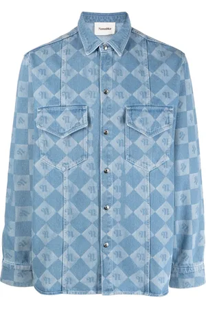 Nanushka Monogram-print denim shirt