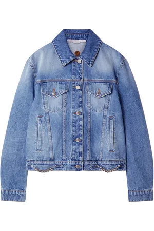 Stella McCartney Falabella chain-detail denim jacket