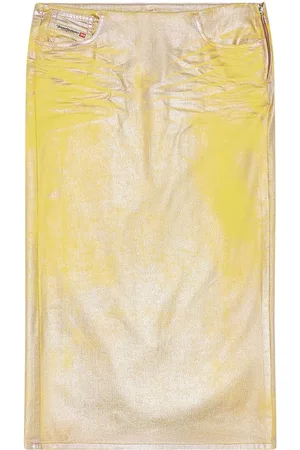 Diesel De-Pra-S2 laminated midi skirt