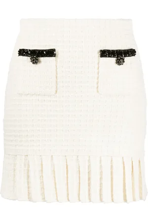 Self-Portrait Waffle-knit mini skirt