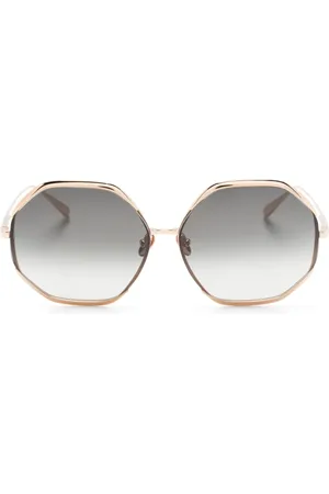 Linda Farrow Camila geometric-frame sunglasses