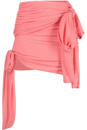 BLUMARINE Sash-detailing asymmetric miniskirt