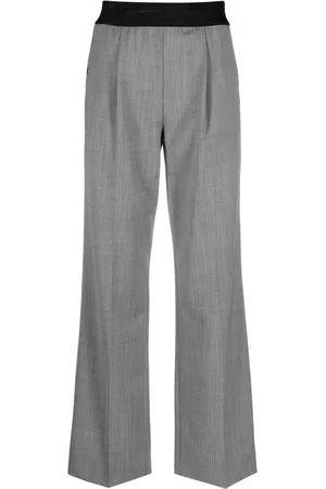 Helmut Lang Herringbone elasticated-waistband trousers