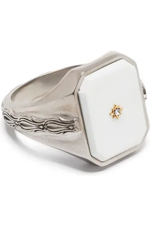 Maison Margiela Diamant??-embellished signet ring