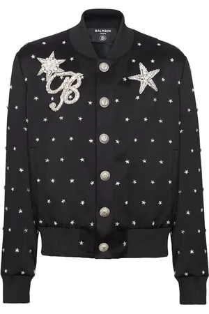 Balmain Stars-embroidered bomber jacket