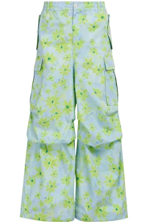 Marni Floral-print wide-leg cargo trousers