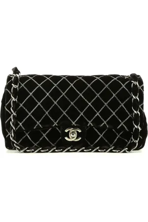CHANEL 2010s Timeless velvet shoulder bag