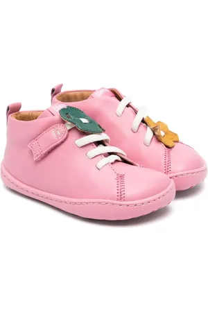 Camper Twins floral-appliqué leather sneakers