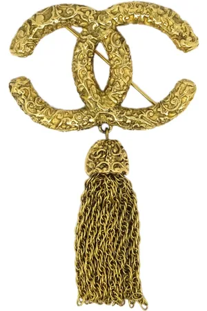 CHANEL 1993 CC tassel-detail brooch