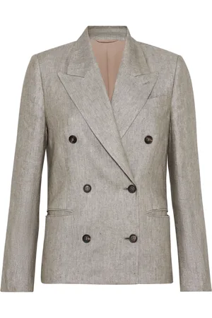Brunello Cucinelli Monili-detail m??lange-effect blazer