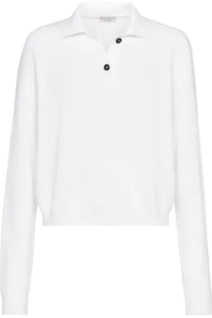 Brunello Cucinelli Ribbed-knit polo-collar jumper