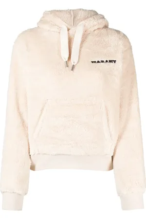Marant Etoile Maeva logo-embroidered fleece hoodie