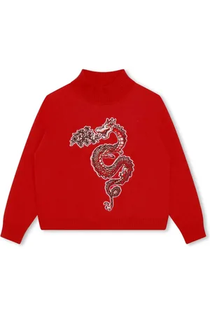Kenzo High-neck intarsia-knit logo jumper