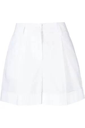 P.A.R.O.S.H. Pleat-detailing poplin shorts