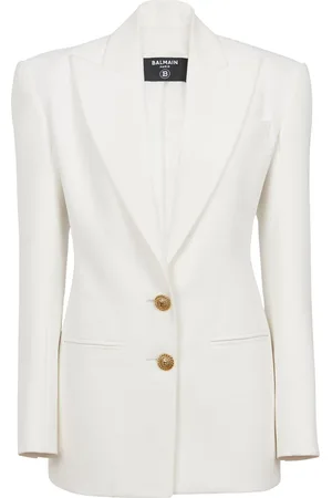 Balmain 2-Button single-breasted crepe blazer