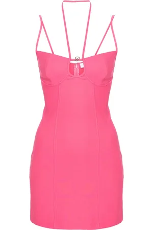 BLUMARINE Logo-plaque halterneck dress