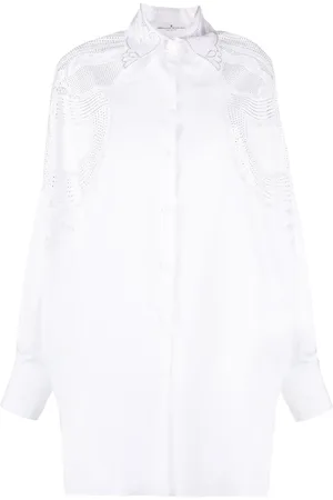 ERMANNO SCERVINO Lace-detailing cotton shirt